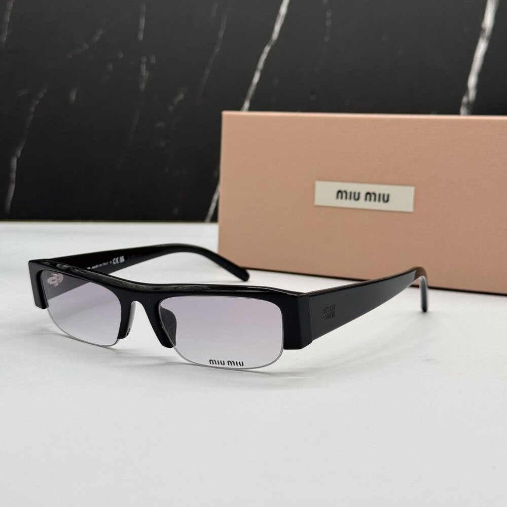 NEW MIU MIU MUB07S 16K04O SUNGLASSES BLACK WOMEN MU B07S, SMU B07